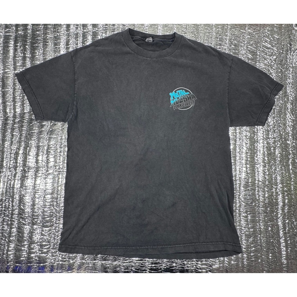 Metal Mulisha Skull Graphic T-Shirt Mens 2XL Black Y2K Takeover Motocross Tee
